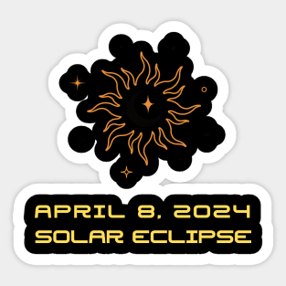 solar eclipse 2024 8 april 2024 Sticker